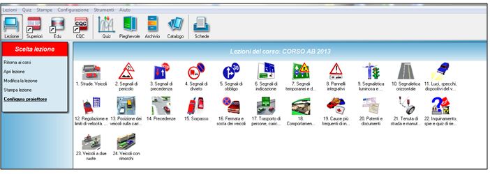 elenco lezioni